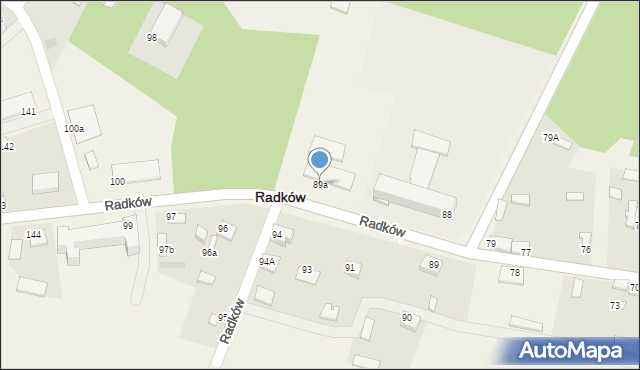 Radków, Radków, 89a, mapa Radków