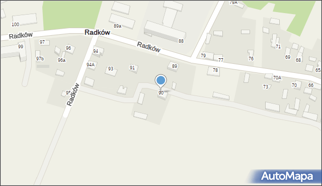 Radków, Radków, 90, mapa Radków