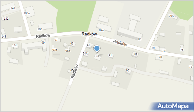 Radków, Radków, 93, mapa Radków