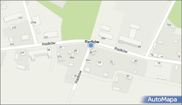 Radków, Radków, 94, mapa Radków