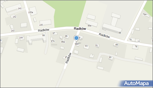 Radków, Radków, 94A, mapa Radków