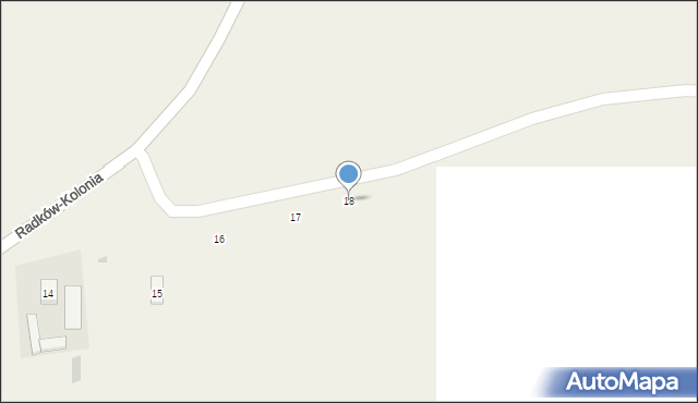 Radków-Kolonia, Radków-Kolonia, 18, mapa Radków-Kolonia