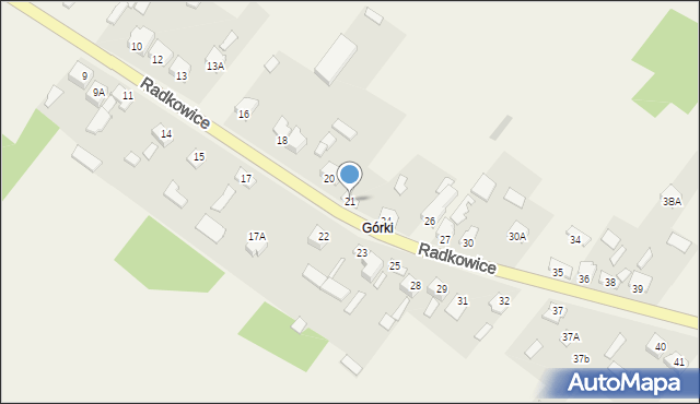 Radkowice, Radkowice, 21, mapa Radkowice