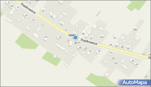 Radkowice, Radkowice, 25, mapa Radkowice