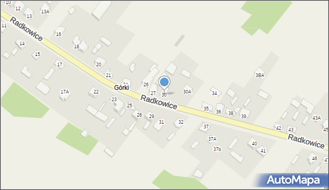 Radkowice, Radkowice, 30, mapa Radkowice