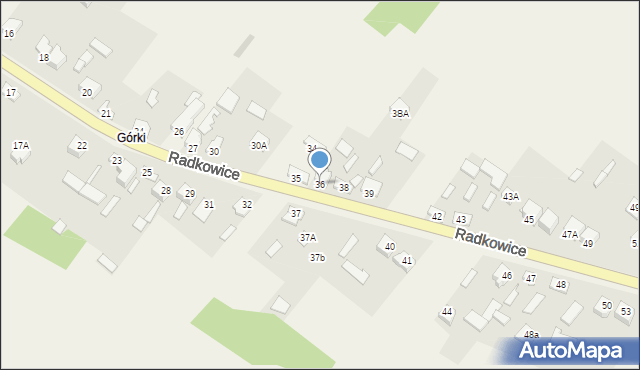 Radkowice, Radkowice, 36, mapa Radkowice