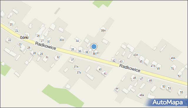 Radkowice, Radkowice, 39, mapa Radkowice