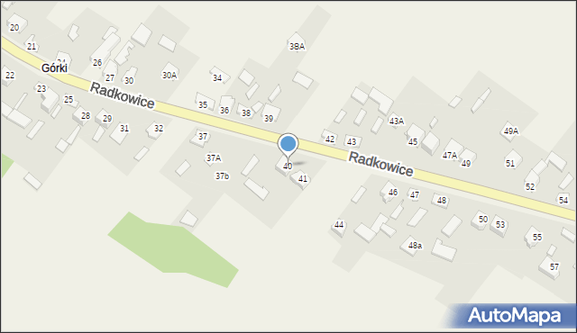 Radkowice, Radkowice, 40, mapa Radkowice