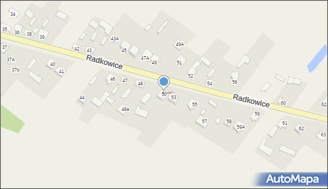 Radkowice, Radkowice, 50, mapa Radkowice