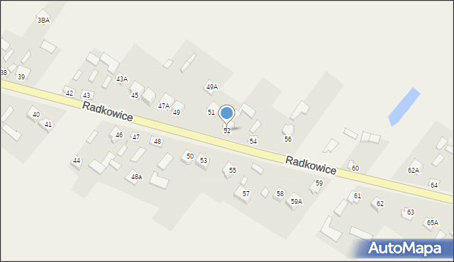 Radkowice, Radkowice, 52, mapa Radkowice