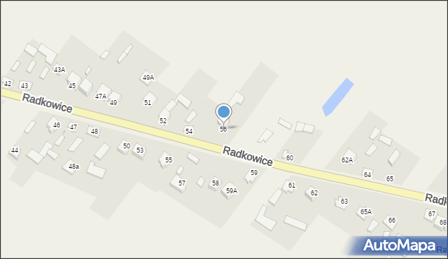 Radkowice, Radkowice, 56, mapa Radkowice