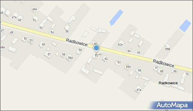 Radkowice, Radkowice, 61, mapa Radkowice