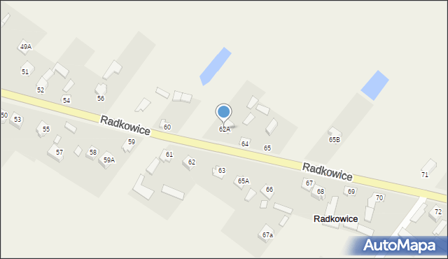 Radkowice, Radkowice, 62A, mapa Radkowice