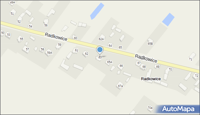 Radkowice, Radkowice, 63, mapa Radkowice