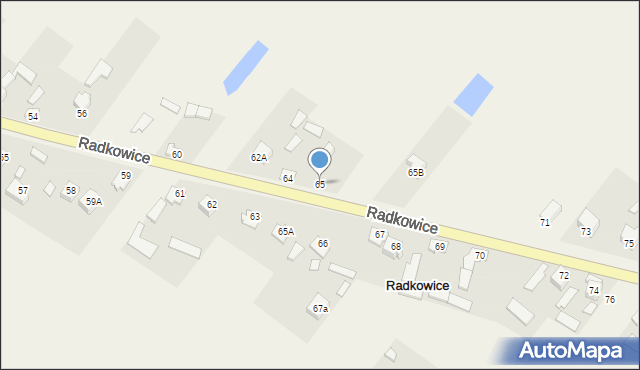 Radkowice, Radkowice, 65, mapa Radkowice