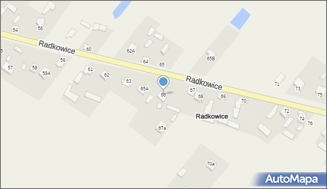 Radkowice, Radkowice, 66, mapa Radkowice