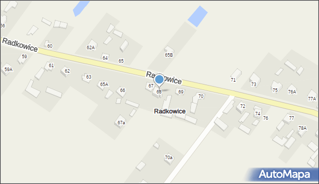 Radkowice, Radkowice, 68, mapa Radkowice