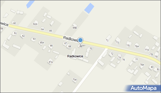 Radkowice, Radkowice, 69, mapa Radkowice