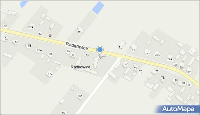 Radkowice, Radkowice, 70, mapa Radkowice