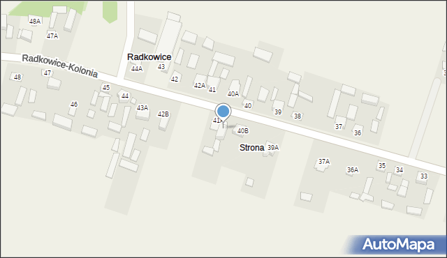 Radkowice, Radkowice, 41B, mapa Radkowice