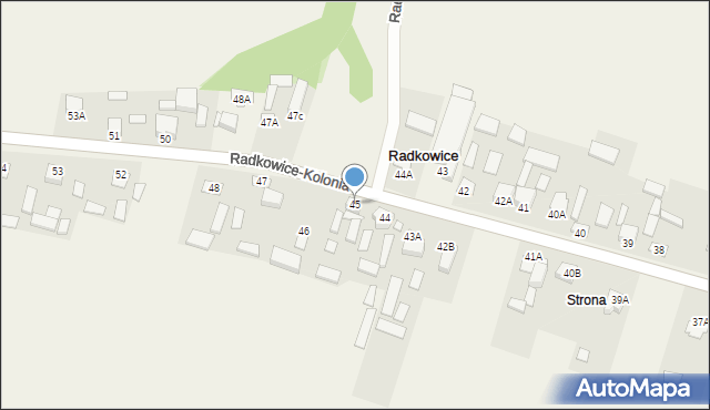 Radkowice, Radkowice, 45, mapa Radkowice