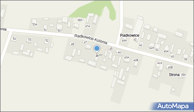 Radkowice, Radkowice, 46, mapa Radkowice