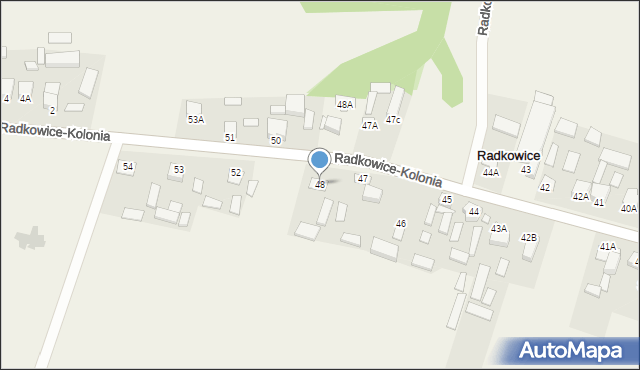 Radkowice, Radkowice, 48, mapa Radkowice