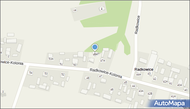 Radkowice, Radkowice, 48b, mapa Radkowice