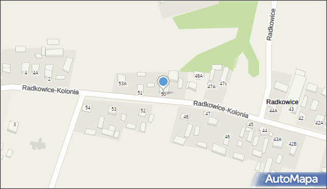 Radkowice, Radkowice, 50, mapa Radkowice