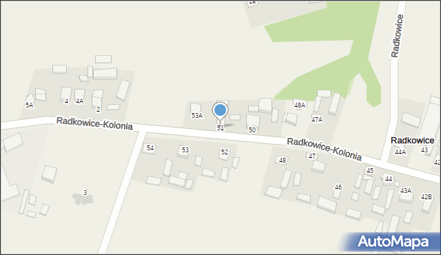 Radkowice, Radkowice, 51, mapa Radkowice