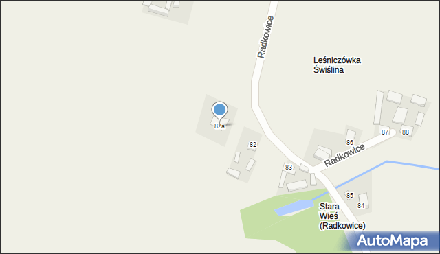 Radkowice, Radkowice, 82a, mapa Radkowice
