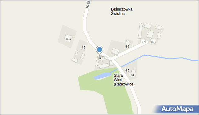 Radkowice, Radkowice, 83, mapa Radkowice