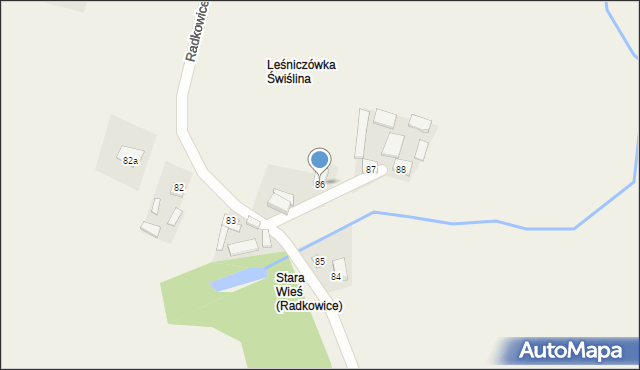 Radkowice, Radkowice, 86, mapa Radkowice