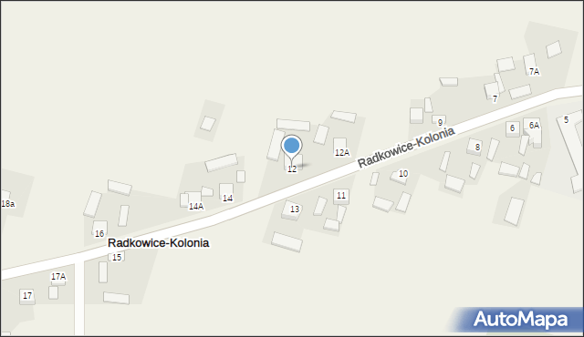 Radkowice-Kolonia, Radkowice-Kolonia, 12, mapa Radkowice-Kolonia