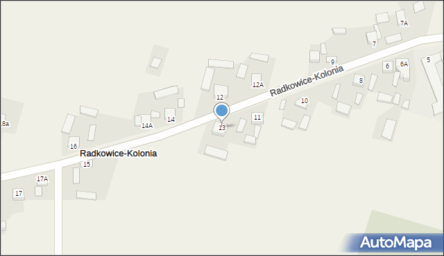 Radkowice-Kolonia, Radkowice-Kolonia, 13, mapa Radkowice-Kolonia