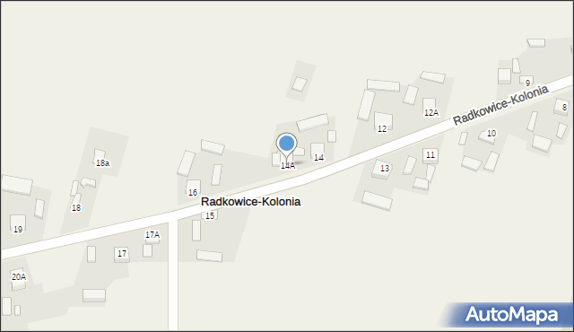 Radkowice-Kolonia, Radkowice-Kolonia, 14A, mapa Radkowice-Kolonia