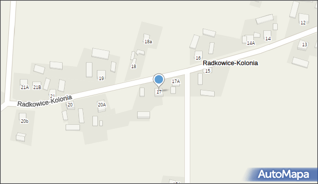 Radkowice-Kolonia, Radkowice-Kolonia, 17, mapa Radkowice-Kolonia