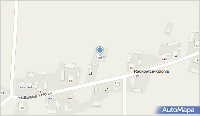 Radkowice-Kolonia, Radkowice-Kolonia, 18a, mapa Radkowice-Kolonia