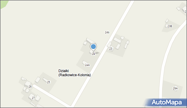 Radkowice-Kolonia, Radkowice-Kolonia, 24, mapa Radkowice-Kolonia