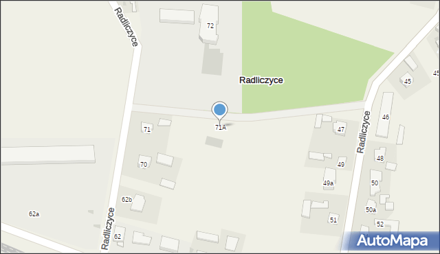 Radliczyce, Radliczyce, 71A, mapa Radliczyce