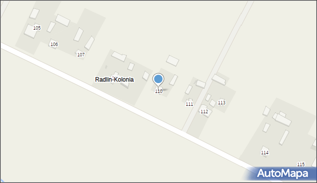 Radlin, Radlin, 110, mapa Radlin