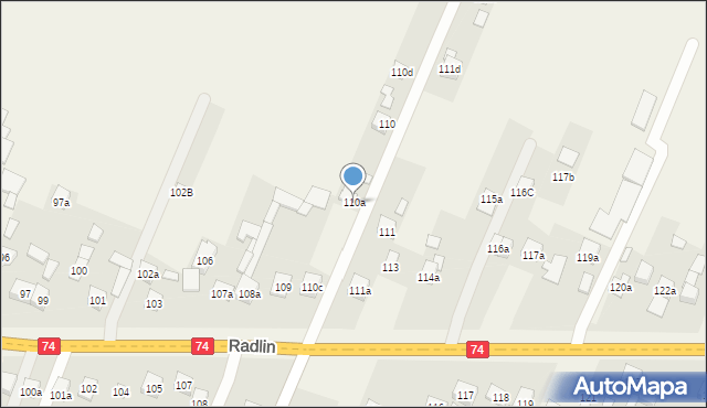 Radlin, Radlin, 110a, mapa Radlin