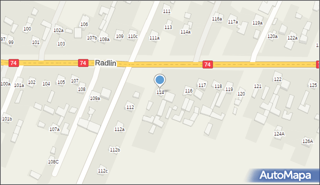 Radlin, Radlin, 114, mapa Radlin