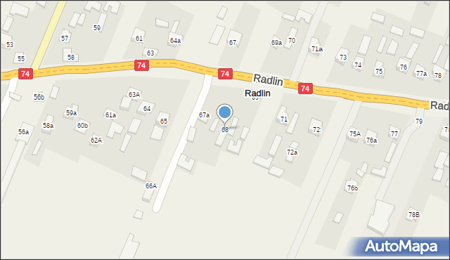 Radlin, Radlin, 68, mapa Radlin