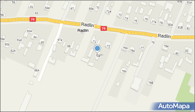 Radlin, Radlin, 72a, mapa Radlin