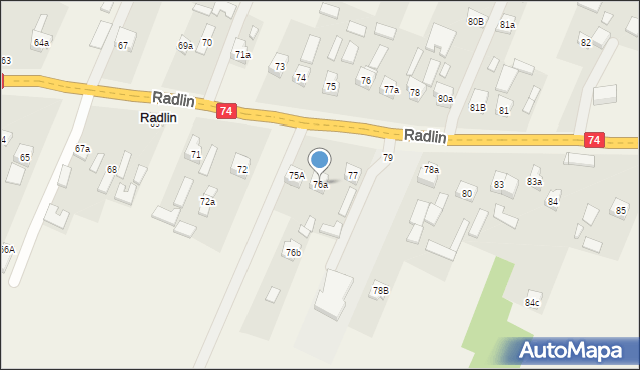 Radlin, Radlin, 76a, mapa Radlin