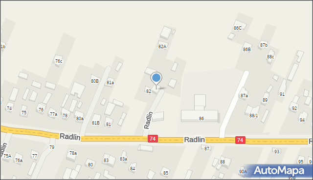 Radlin, Radlin, 84a, mapa Radlin