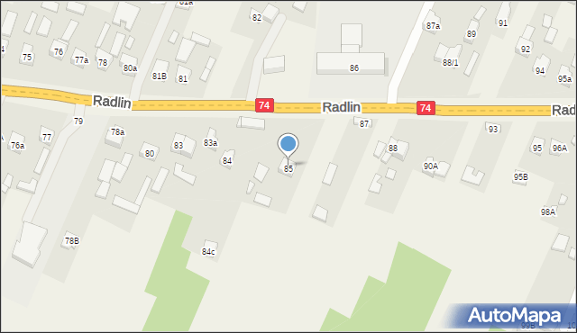 Radlin, Radlin, 86A, mapa Radlin