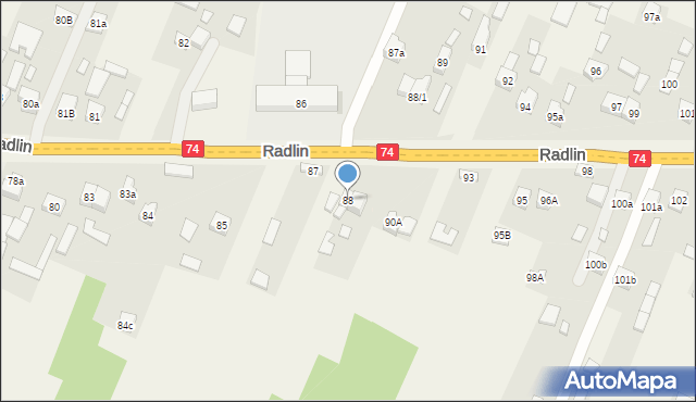 Radlin, Radlin, 88, mapa Radlin