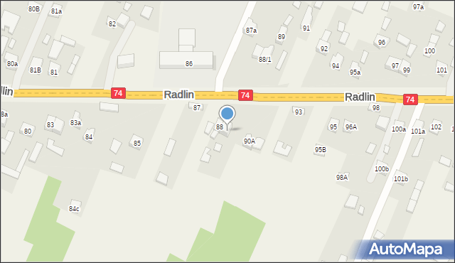 Radlin, Radlin, 88a, mapa Radlin